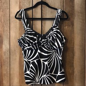 WHBM Zebra Print Tank Top, Size Large